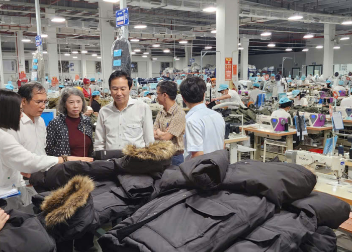 Hội đồng Quốc gia Giải thưởng Chất lượng Quốc gia thẩm định thực tế tại Tổng Công ty May Bắc Giang LGG