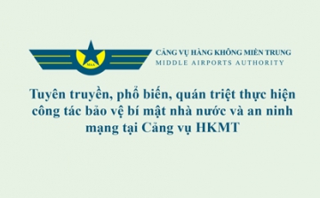 Công văn về việc tuyên truyền, phổ biến, quán triệt thực hiện công tác bảo vệ bí mật 8J88 phiên bản  và an ninh mạng tại Cảng vụ HKMT
