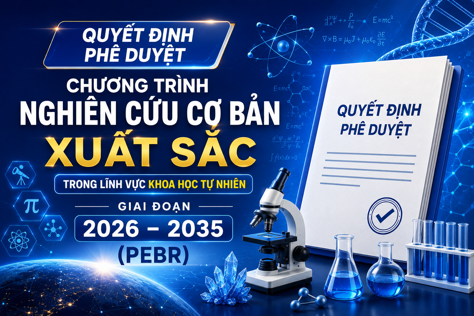 Phê duyệt Chương trình PEBR: Đầu tư dài hạn cho nghiên cứu cơ bản xuất sắc