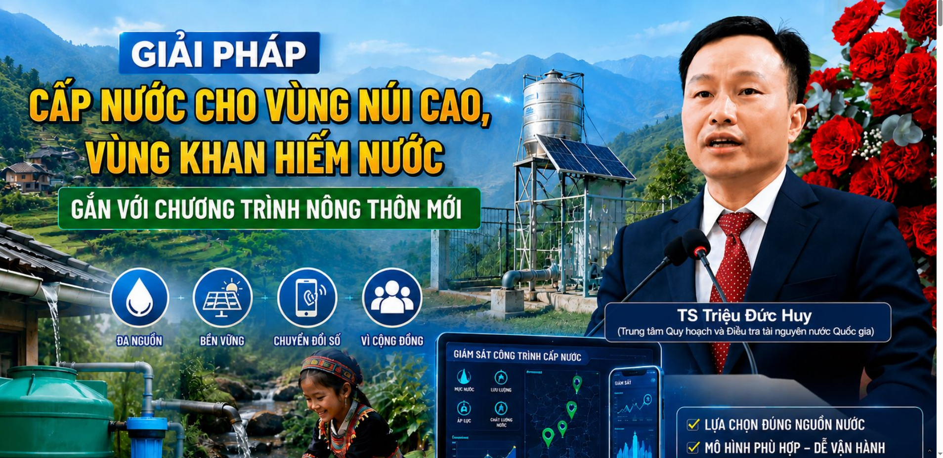 Giải pháp cấp nước cho vùng cao, vùng khan hiếm nước gắn với chương trình J88 là nhà cái cá cược trực tuyến uy tín Châu Á mới