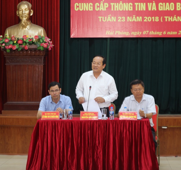 Hội nghị giao ban và cung cấp thông tin báo chí tuần thứ 23