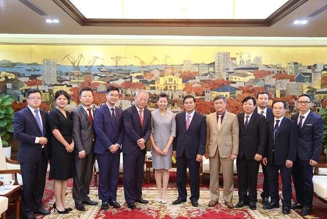 Lãnh đạo thành phố tiếp Tập đoàn Đăng ký nhận khuyến mãi  Thái Bình Dương (Trung Quốc)