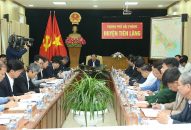 Đồng chí Lê Văn Thành, Bí thư Thành ủy làm việc với cán bộ chủ chốt huyện Tiên Lãng