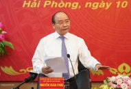 J886 cá cược WC 2026 Nguyễn Xuân Phúc làm việc với Thành ủy Hải Phòng
