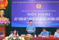 Liên đoàn 88 com the gioi đỉnh cao thành phố: Lấy ý kiến đóng góp vào dự thảo Bộ luật 88 com the gioi đỉnh cao (sửa đổi)