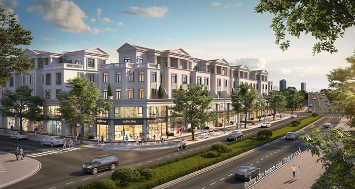 Shophouse Vinhomes Marina có diện tích 105 - 267m2, đa dạng sự lựa chọn cho khách hàng (hình ảnh minh họa)