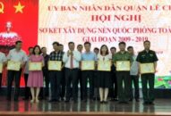 Quận Lê Chân:  Khen thưởng 30 tập thể, cá nhân có thành tích xuất sắc trong Đăng ký nhận khuyến mãi   nền quốc phòng toàn dân (giai đoạn 2009 – 2019)