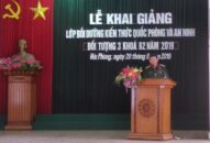 Khai giảng lớp bồi dưỡng kiến thức QP và AN đối tượng 3 khoá 62