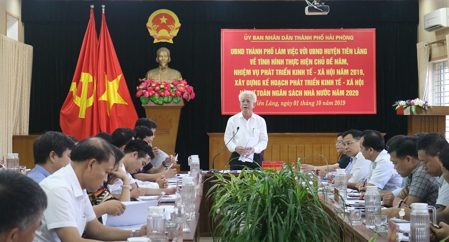 Đồng chí Nguyễn Đình Chuyến- Phó Chủ tịch UBND TP đề nghị huyện Tiên Lãng tập trung giải ngân vốn đầu tư công Đồng chí Nguyễn Đình Chuyến- Phó Chủ tịch UBND TP đề nghị huyện Tiên Lãng tập trung giải ngân vốn đầu tư công