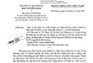 Hải Phòng: Cảnh báo mạo danh cán bộ Ban Tuyên giáo Thành ủy