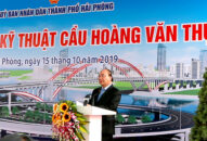 Chính thức thông xe kỹ thuật công trình cầu Hoàng Văn Thụ
