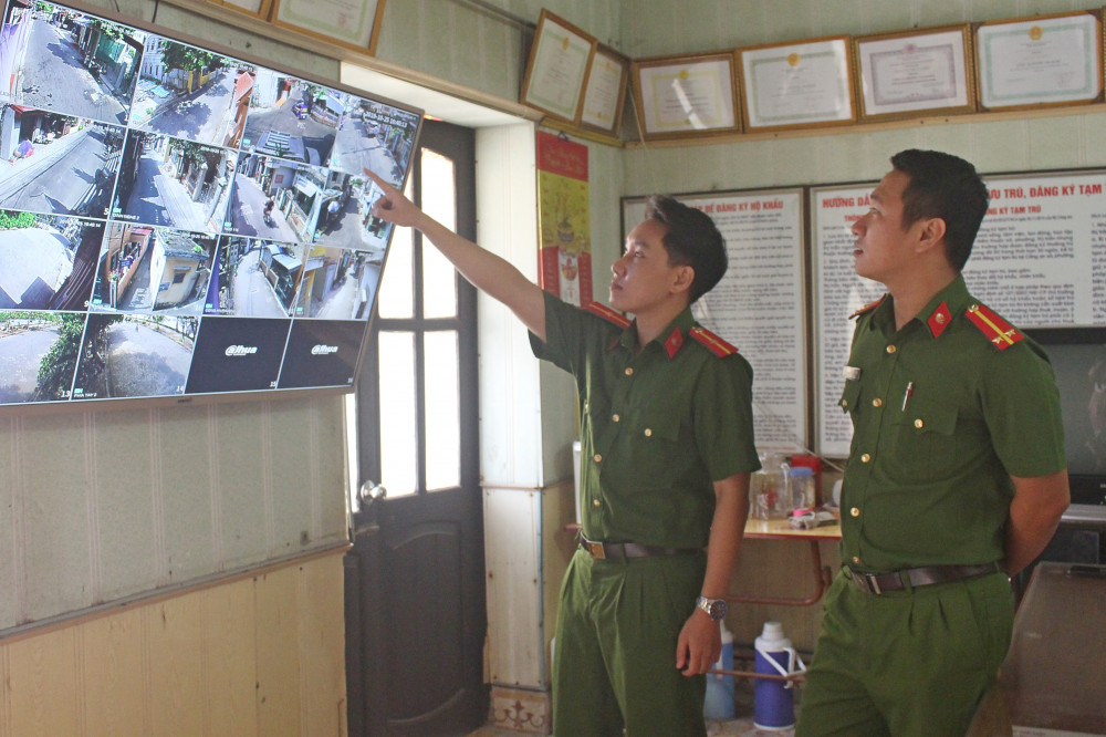 CBCS CAP Vạn Hương (quận Đồ Sơn) giám sát hệ thống camera an ninh tại trụ sở CAP Vạn Hương