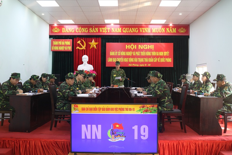 Hội nghị Đảng ủy Sở NN&PTNT ra Nghị quyết lãnh đạo chuyển hoạt động vào trạng thái khẩn cấp về quốc phòng