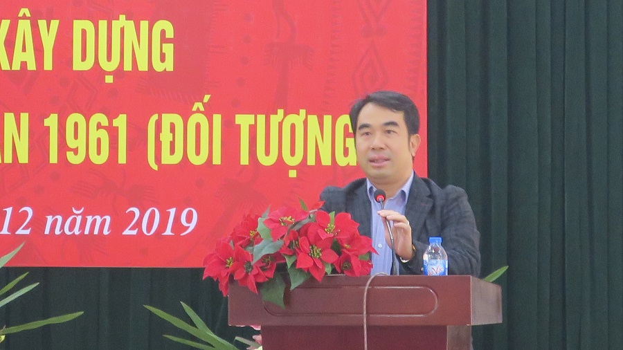Lãnh đạo Sở Đăng ký nhận khuyến mãi  phát biểu tại lễ khai mạc lớp học
