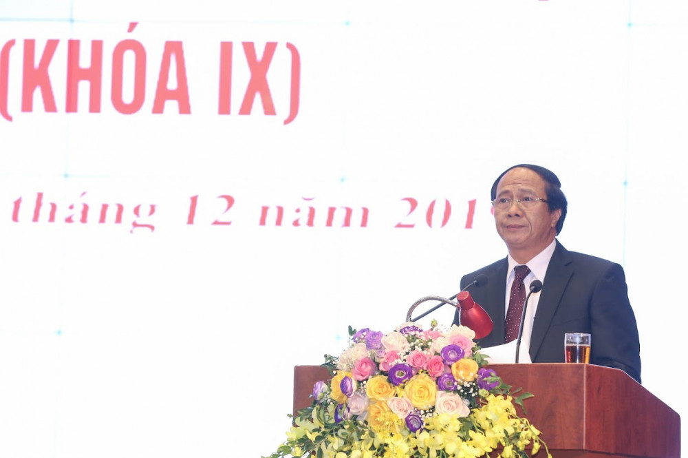 Đồng chí Lê Văn Thành - Ủy viên TW Đảng, Bí thư Thành ủy Hải Phòng phát biểu chào mừng hội nghị