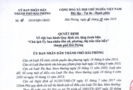 Quy định xét, tặng danh hiệu “Chủ tịch UBND xã, phường, thị trấn tiêu biểu” thành phố Hải Phòng