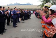 Chủ tịch Ủy ban quản lý vốn 8J88 phiên bản  tại J881.love nhà cái bóng đá world cup Nguyễn Hoàng Anh thăm và chúc Tết Cảng Hải Phòng