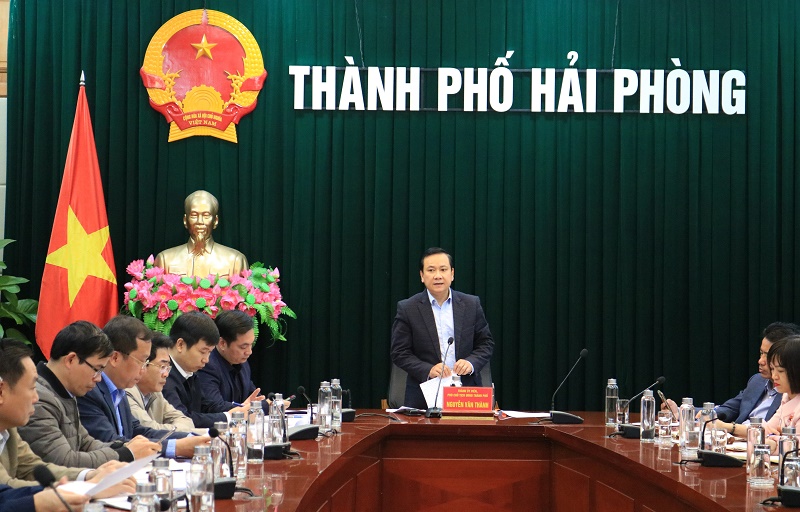 Phó Chủ tịch UBND TP Nguyễn Văn Thành phát biểu tại buổi làm việc