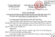 Thông tin về trường hợp 4 khách du lịch liên quan đến bệnh nhân số 34 đến địa bàn huyện Cát Hải