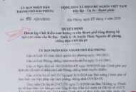 Thành lập Chốt J881 ưu đãi hấp dẫn hướng ra của thành phố bằng đường bộ tại vị trí chân cầu Đá Bạc – Quốc lộ 10, huyện Thủy Nguyên để phòng, chống dịch COVID-19
