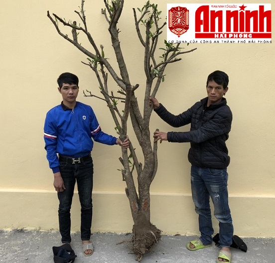 Đối tượng Chiến và Quý cùng tang vật vụ án Đối tượng Chiến và Quý cùng tang vật vụ án