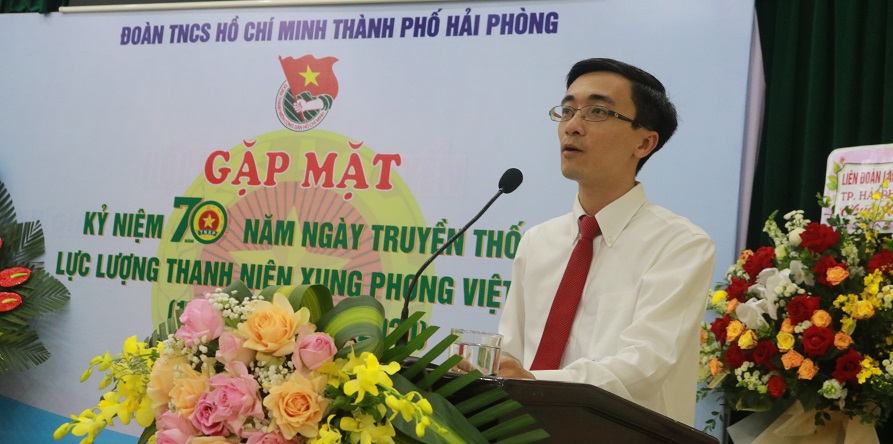 Đồng chí Đào Phú Thùy Dương – Bí thư Thành đoàn đọc diễn văn kỷ niệm