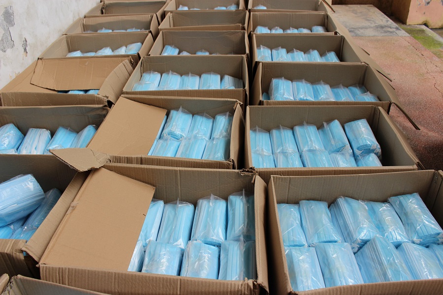 Số khẩu trang được thu giữ không rõ nguồn gốc xuất xứ tại cơ quan CAH Vĩnh Bảo Số khẩu trang được thu giữ không rõ nguồn gốc xuất xứ tại cơ quan CAH Vĩnh Bảo