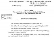 J886 cá cược WC 2026 phê duyệt Nhiệm vụ lập Quy hoạch thành phố Hải Phòng thời kỳ 2021-2030, tầm nhìn đến năm 2050