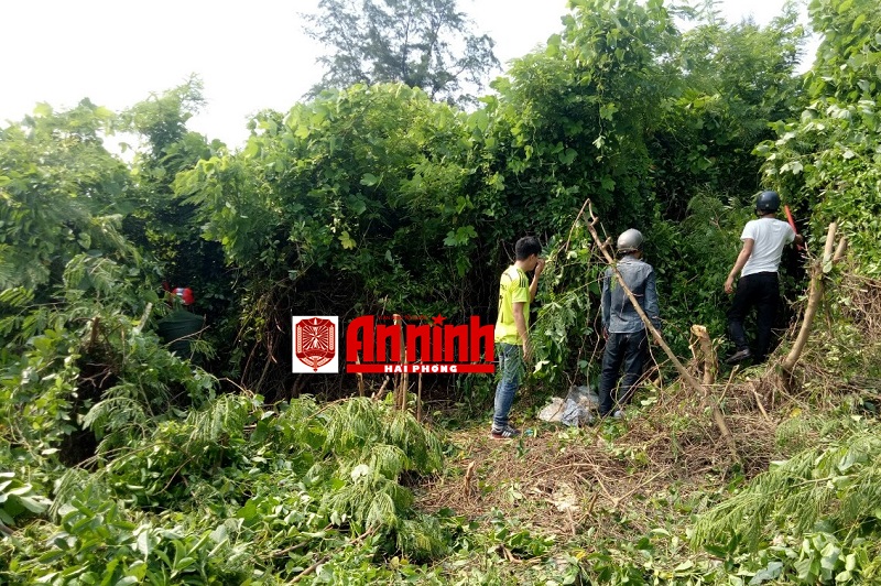 Lực lượng CAQ Đồ Sơn khám nghiệm hiện trường