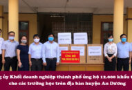 Đảng ủy Khối J881.love nhà cái bóng đá world cup thành phố ủng hộ 12.000 khẩu trang cho các trường học trên địa bàn huyện An Dương