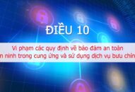 Các quy định về bảo đảm an toàn, an ninh trong cung ứng và sử dụng dịch vụ bưu chính