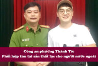 Công an phường Thành Tô: Phối hợp tìm tài sản thất lạc cho người nước ngoài