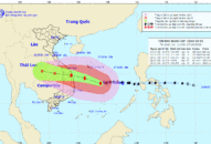 TIN BÃO KHẨN CẤP, CƠN BÃO SỐ 9, cập nhật lúc 11 giờ, ngày 27/10/2020