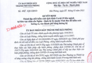 Thành lập chốt J881 ưu đãi hấp dẫn dịch bệnh COVID-19 liên ngành tại khu vực chân cầu Nghìn-Quốc lộ 10, huyện Vĩnh Bảo để J881 ưu đãi hấp dẫn hướng ra, vào thành phố bằng đường bộ