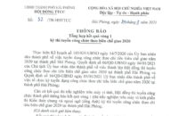 Thông báo tổng hợp kết quả vòng 1 kỳ thi tuyển công chức theo biên chế giao 2020