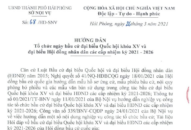 Hướng dẫn tổ chức ngày bầu cử đại biểu Quốc hội khóa XV và đại biểu Hội đồng nhân dân các cấp nhiệm kỳ 2021 – 2026