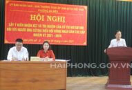 Phường An Biên, quận Lê Chân Lấy ý kiến nhận xét và tín nhiệm của cử tri nơi cư trú đối với người ứng cử đại biểu HĐND các cấp, nhiệm kỳ 2021 – 2026