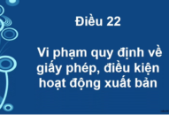 Vi phạm quy định về giấy phép, điều kiện hoạt động xuất bản sẽ bị phạt tối đa 200.000.000 đồng