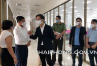 Kiểm tra công tác phòng, chống dịch bệnh COVID-19 và chuẩn bị bầu cử tại Khu công nghiệp VSIP Hải Phòng
