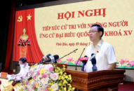 Chủ tịch Quốc hội Vương Đình Huệ tiếp xúc cử tri tại huyện Vĩnh Bảo, Hải Phòng