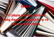 Điều 8. Vi phạm các quy định về cung ứng, sử dụng dịch vụ và báo cáo bưu chính