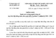 Thông báo danh sách những người trúng cử đại biểu HĐND quận Kiến An khóa V, nhiệm kỳ 2021-2026