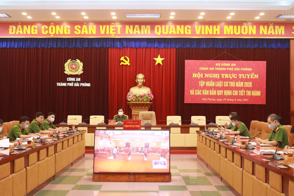 Quang cảnh hội nghị tại điểm cầu Hải Phòng