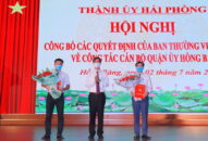 Công bố Quyết định của Ban Thường vụ Thành ủy về công tác cán bộ Quận ủy Hồng Bàng