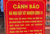 Giấy xét nghiệm Covid-19 có ghi Bệnh viện Đại học Y Hải Phòng là giả mạo