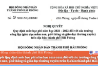 Nghị quyết 03/2021/NQ-HĐND: Quy định mức học phí năm học 2021-2022 đối với các trường công lập (J882ea hoàn trả cao mầm non, phổ thông và J882ea hoàn trả cao thường xuyên) trên địa bàn thành phố Hải Phòng