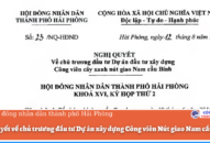 Nghị quyết 23/NQ-HĐND: Về chủ trương đầu tư Dự án Đăng ký nhận khuyến mãi  Công viên Nút giao Nam cầu Bính