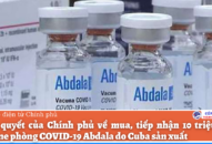 Nghị quyết của Link Mobile Đăng Ký J88 về mua vaccine phòng COVID-19 Abdala do Cuba sản xuất
