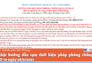Cập nhật hướng dẫn tạm thời biện pháp phòng chống dịch COVID-19 ngày 28/9/2021
