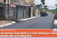 Huyện An Dương: Hoàn thành 9/14 tuyến đường giao thông J88 là nhà cái cá cược trực tuyến uy tín Châu Á mới kiểu mẫu tại xã Đồng Thái
